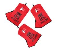 Tela Cubierta de Seguridad 3 Piezas para Extintor de Incendios | Protección contra Lluvia, Nieve y Rayos Uv, Señalización Visible, para Espacios Comerciales y Postes Exteriores