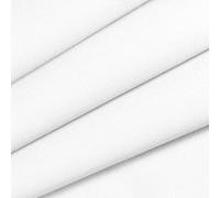 Tela de algodón 100 % de color blanco liso para manualidades, colchas, sábanas, banderines, material calicó (150 cm de ancho, 4 metros)