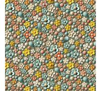 Tela de algodón 100%, popelin, tela de MARGARITAS 3D, manualidades y labores, bolsos, telas infantiles, 1 metro x 140 cmss por Metro