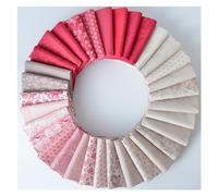 Tela De AlgodóN Bordada Tela de costura algodón Digital Floral Pastoral jardín rojo caqui 145x100cm, ropa y bolsos bricolaje hechos a mano, tela impresión teñido para Vestido(LC-I-01)