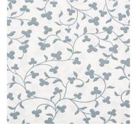 Tela de algodón de popelina con flores, color blanco y azul, 1,45 m de ancho, por metro, ideal para ropa, jerséis y mantas (145 cm de ancho)