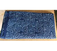 Tela de algodón estampada en bloque Tela india impresa a mano, tela de algodón suave de The Yard Fabric, tela estampada Jaipuri Kurti para el vestido de verano (5 yards)