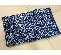 Tela de algodón Estampada en Bloque Tela India Impresa a Mano, Tela de algodón Suave de The Yard Fabric, Tela Estampada Jaipuri Kurti para el Vestido de Verano (2.5 Yards)