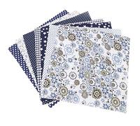 Tela de algodón multiusos MEEVINWH, 100% algodón, material de costura DIY para manualidades, tamaño personalizado, duradera, con estampado floral, para fundas de cojín, manteles, (50 * 50cm)