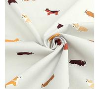 Tela de algodón para perro de The Yard, 110 cm de ancho, SY Cute Puppy: Corgi