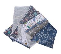 Tela de algodón por metro, 6 piezas de tela de algodón para manualidades, kit de patchwork para costura hecha a mano, acolchado, patrones de flores rosas/grises, 50x40cm(gris)
