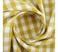 TELA DE ALGODÓN VICHY A CUADROS SERIE GUINGA II ANCHO 140 cm POR METRO (OCRE, 1)