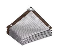 Tela de aluminio 99% de sombra, cubierta de balcón, lona de malla para invernadero, patio, parasol para coches, pérgolas, gallineros, perros con ojales, cubiertas de sombra al aire libre (16.4 x 16.4