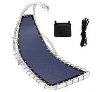 Tela de asiento de repuesto para silla columpio colgante de textilene - 64 x 197 x 23 cm, uso en exteriores e interiores, gris negruzco/azul marino/café/caqui / (azul marino A)