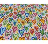 Tela de CORAZONES, tela de popelina 100% algodón, telas de manualidades, telas de labores, telas por metros, 1 metro x 150 cms