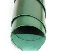 Tela de cuero, piel de vaca de grano superior colorida, curtida vegetalmente, material artesanal for bricolaje, superficie brillante, grosor de 1,2 mm, 1,6 mm y 2,0 mm.(Green 1.2mm Thick,30x30cm)