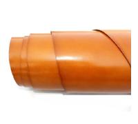 Tela de cuero, piel de vaca de grano superior colorida, curtida vegetalmente, material artesanal for bricolaje, superficie brillante, grosor de 1,2 mm, 1,6 mm y 2,0 mm.(Brown 2.0mm Thick,20x20cm)
