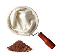 Tela de de café - Filtro de franela reutilizable, colador de calcetines de café hecho a mano, cono de tela lavable, filtro de vertedor ecológico con mango de madera | Herramienta de bra