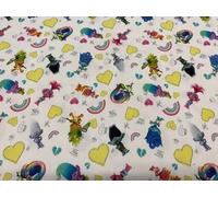 Tela de disney, tela de TROLLS, telas de popelin de 100% algodón, telas infantiles, telas por metros 1 metro x 140 cms