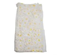 Tela de encaje bordada con patrón floral, gasa de bordado suave para confección de vestidos, proyectos de costura y decoraciones de manualidades, rollo de 130 x 91 cm (estilo C)