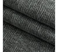 Tela de felpilla de lujo por metro, 145 cm de ancho, material de tapicería resistente, para hacer fundas de sofá, cortinas y fundas de almohada (gris oscuro)