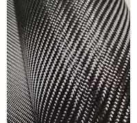 Tela de fibra de carbono real de 50 x 100 cm, 3 K, 200 g, tela de carbono de sarga lisa elástica, tela de carbono modificada para coche (A: Sarga)