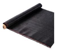 Tela de Fibra de Carbono, Rollo de Tela de Fibra de Carbono de 127x30cm Lámina de Fibra de Carbono de Vinilo Negro para Barcos Automóviles Muros de Hormigón Sótanos Proyectos de Bricolaje