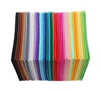 Tela de Fieltro 40 piezas de fieltro 1 mm, colores surtidos, for patchwork, costura y manualidades. Cuadrados gruesos tela no tejida para Manualidades(10x10cm 40pcs)