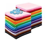 Tela de Fieltro 40 piezas de fieltro color liso, bloques precortados. Lavar a mano únicamente. Apto for proyectos costura artesanales para Manualidades(30cmX40cm)