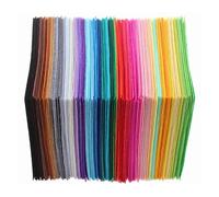 Tela de Fieltro Paquete de 40 piezas fieltro for manualidades (15x15 cm), tela no tejida, accesorios costura, colores surtidos para Manualidades