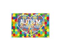 Tela de Fondo para Fotografía de 180x115cm, Fondo para Pancarta del Día Mundial del Autismo, Escena de Rompecabezas, Tela de Fondo