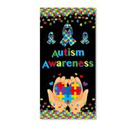 Tela de fondo para fotografía de 90 x 180 cm, pancarta del Día Mundial del Autismo, escena de rompecabezas