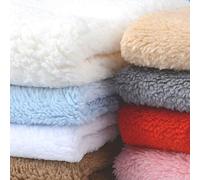 Tela de Forro de Imitación Borreguito Suave y Esponjosa Tela de Forro Polar Sherpa Tejido de Piel Sintética Material DIY Peluda Efecto Oveja para Decoración Hogar Costura Mantas 50x160cm(Color:Blue)