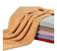 Tela de Forro Polar Sherpa de Oveja de Imitación Tejido de Piel Sintética Tela de Forro de Borreguito para Cojines, Cojines de Asiento, Decoración de Suelos, Mantas, 50x160cm(Color:Blue-grey)