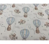 Tela de Globos Animales Popelina Algodón 100% para Sabanas por Metro 1x140 cm