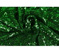 Tela de lentejuelas de 3 mm elástica en 2 direcciones, multicolor, material para manualidades de carnaval, 130 cm de ancho, 2 metros, color verde
