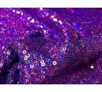 Tela de lentejuelas moradas iridiscente de 3 mm para máscaras, carnaval, manualidades, 130 cm de ancho (se vende por metro)