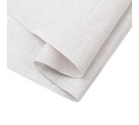 Tela de lino natural, 300 cm x 150 cm, tela de costura, venta por metros, bordado, tela decorativa de algodón y lino, para manualidades, ropa, mantel, decoración, beige y gris