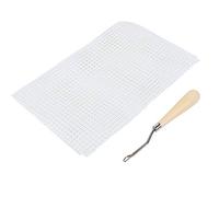 Tela de Malla de Tejido de Alfombra, Aguja de Crochet Pelusa para el Hogar de Bricolaje a Mano Hecha a Mano de Ganchillo Kits de Gancho de Gancho para Adultos Lienzo de Malla Alfombra y Herramientas
