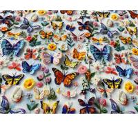 Tela de MARIPOSAS 3D, telas de decoración, telas de labores y manualidades, telas de algodón, telas por metros, 1 metro x 140 cms