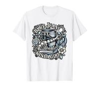 Tela De Mezclilla Azul Jeans Perlas Skinny Jeans Lover Camiseta