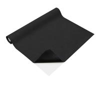 Tela de microfibra autoadhesiva, 200 x 40 cm, elástica, tela de terciopelo negro, lámina de microfibra autoadhesiva, aspecto de ante sintético, para cabina, interior de coche, cajones de joyas