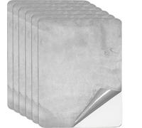 Tela de microfibra autoadhesiva, 6 piezas, 20x30 cm, parches autoadhesivos, reparación de tela, parches autoadhesivos, aspecto de ante, piel sintética (Gris Claro)