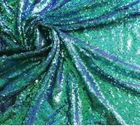 Tela de minilentejuelas de 3 mm, lentejuelas brillantes iridiscentes, cola de sirena, cola de pez, 1 dirección, elástico, 120 cm de ancho (se vende por metro)