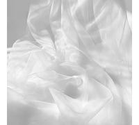 Tela de organza blanca, 2 x 1,6 m, tela de tul suave transparente, venta por metros, tela de tul para coser, tela decorativa para arbor, boda, cortina de boda, decoración a mano, arco para ceremonias