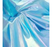 Tela de organza iridiscente con encaje y voile, Tela de punto spandex multicolor, 1 metro x 160 cm, 360g, for costura y ropa alto rendimiento(Blue)