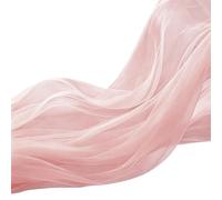 Tela de organza suave de tul, 160 cm x 3 metros/5 m/10 m, tela de malla transparente decorativa para coser para bodas, fiestas, arcos, vestidos, faldas de tul, velo y decoración DIY (rosa beige, 160