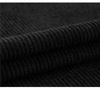 Tela de pana for tapicería, 150 cm de ancho, for cortinas, cojines, manualidades, muebles y decoración del hogar.(Black)