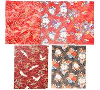 Tela de Patchwork de Algodón Japonés, 5 Piezas, Cuadrados Acolchados