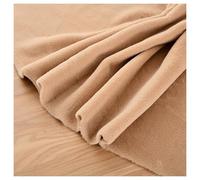 Tela de Pelo Sintética Corta Piel Suave y Esponjosa Material de Imitación de Piel de Conejo Tela de Peluche Sintético Patchwork para Bufandas DIY Costura Cojines Fundas de Asiento 50x50cm(Color:Camel-