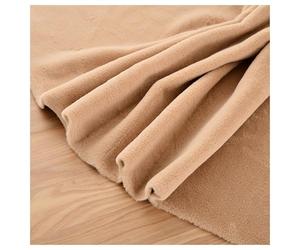 Tela de Pelo Sintética Corta Piel Suave y Esponjosa Material de Imitación de Piel de Conejo Tela de Peluche Sintético Patchwork para Bufandas DIY Costura Cojines Fundas de Asiento 50x50cm(Color:Camel-
