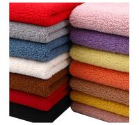 Tela de Piel de Imitación de Lana de Sherpa Tejido de Felpa de Lana Rizada Suave Alta Densidad Tela de Borreguito de Sintética para Tapicería Costura Colchas Cojines Disfraces 50x160cm(Color:White)