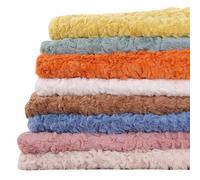 Tela de Piel Sintética 25x50cm Peluche Rizado de Lana de Oveja de Tela de Imitación de Pelo 15mm Suave y Esponjosa Tela de Pelaje de Felpa para Decoración, Accesorios, Costura(Color:Pink 1)