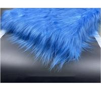 Tela de piel sintética de felpa, 25 colores, 160x50cm, tela de felpa suave for disfraces, cosplay, manualidades, juguetes, fundas for sillas, decoraciones(Medium Blue)