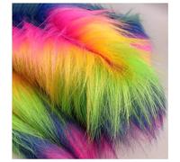 Tela de Piel Sintética de Felpa Imitación de Pelo Suave Pelo Largo 12cm Tela de Peluche Artificial para Manualidades Decoraciones Navideñas Cosplay Disfraces 50x180cm 68 Colores(Color:Multicolour)